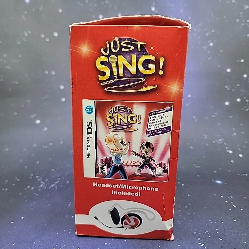 Just Sing! (Nintendo DS) Box Set W/Headset And Microphone Video Game